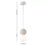 LP5167-1P Suspensie white CONCRETE Lampardi D100*192mm - img 3