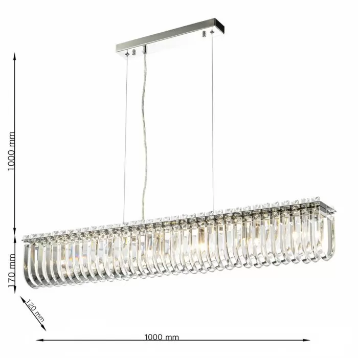 CLN131-L100 Lustra CARV Cellini chrome 6xG9 - img 3