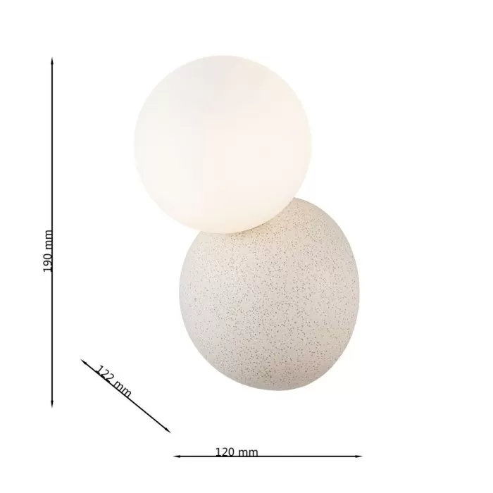 LP5167-1W Spot white CONCRETE Lampardi D190*122*200mm - img 3