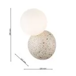 LP5168-1W Spot terrazzo white CONCRETE Lampardi D190*122*200mm - img 3
