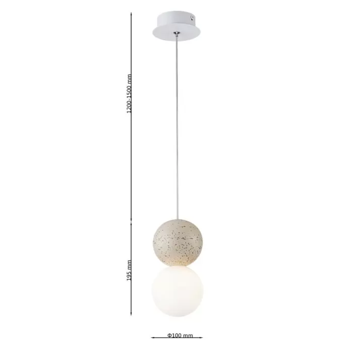 LP5168-1P Suspensie terrazzo white CONCRETE Lampardi D100*192mm - img 3