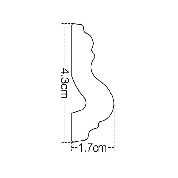 IDM60-W-L200 Molding duropolimer 43*17*2000mm (50 buc-1 cutie) - img 2