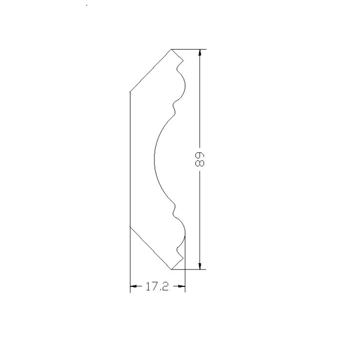 IDC09-W-L244 (K001) Cornisa duropolimer 50*50*2440mm (27 buc-1 cutie)(K001 analog) - img 2