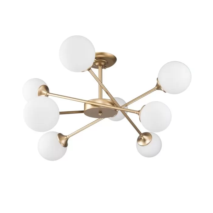 FL512-8C Lustra Milan Gold Flitz 8x60w E14/ H40cm D75cm - img 1