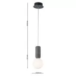 LP5169-1P Suspensie black CONCRETE Lampardi D100*120mm - img 3