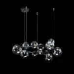 LP495-D70 Lustra Millas Black Lampardi 12x50w G9/H55-100cm D70cm - img 2
