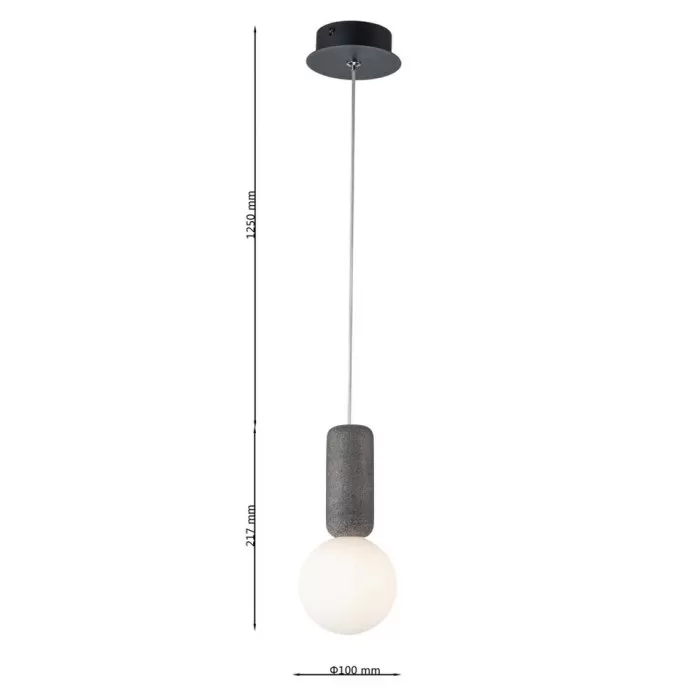 LP5169-1P Suspensie black CONCRETE Lampardi D100*120mm - img 3