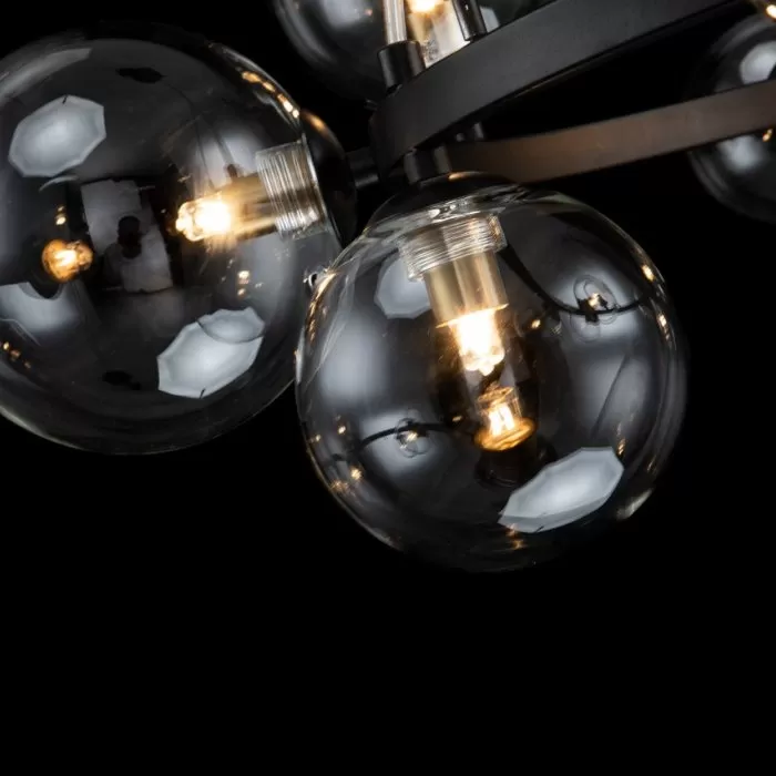 LP495-D70 Lustra Millas Black Lampardi 12x50w G9/H55-100cm D70cm - img 5