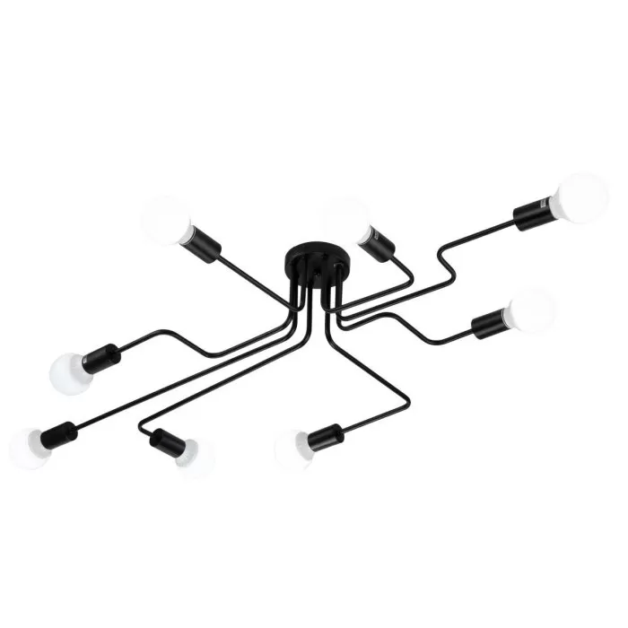 LP482-8C Lustra Cleber BK Lampardi 8x60w E27/H19cm D120cm - img 3