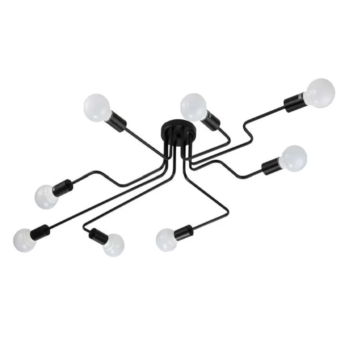 LP482-8C Lustra Cleber BK Lampardi 8x60w E27/H19cm D120cm - img 1