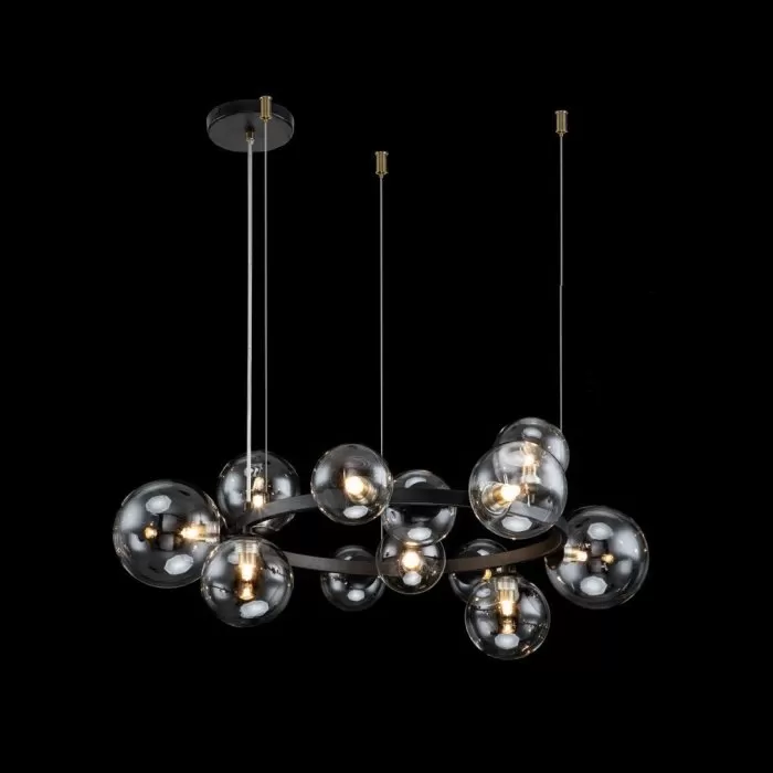 LP495-D70 Lustra Millas Black Lampardi 12x50w G9/H55-100cm D70cm - img 3