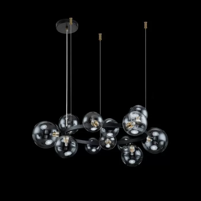 LP495-D70 Lustra Millas Black Lampardi 12x50w G9/H55-100cm D70cm - img 2