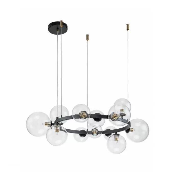 LP495-D70 Lustra Millas Black Lampardi 12x50w G9/H55-100cm D70cm - img 4