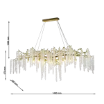 CLN1001-L140 Lustra Grapedrop Cellini gold - img 3