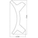 IDC87-W-L244 Cornisa duropolimer 85*95*2440mm (8 buc-1 cutie) - img 2