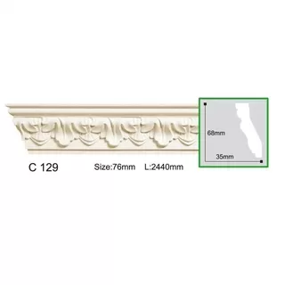C129-8 Cornisa cu ornament  Gaudi Decor 68x35x2440
