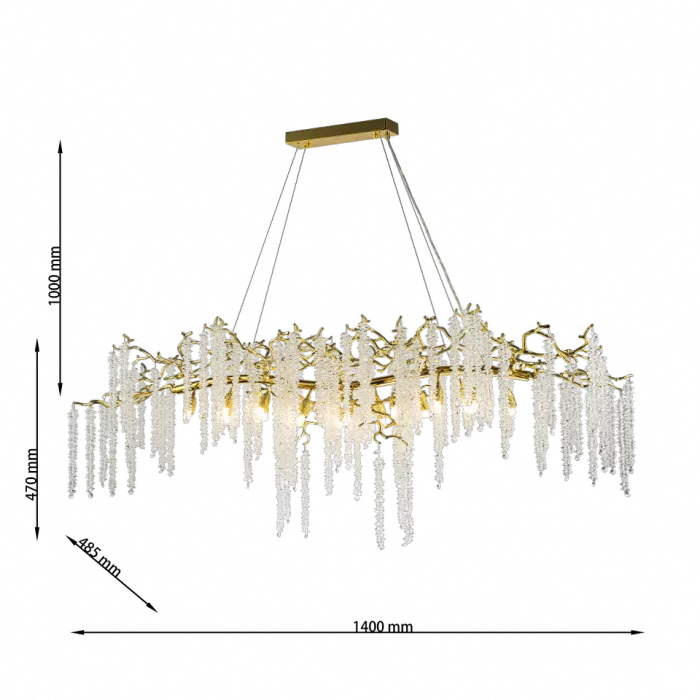 CLN1001-L140 Lustra Grapedrop Cellini gold - img 3