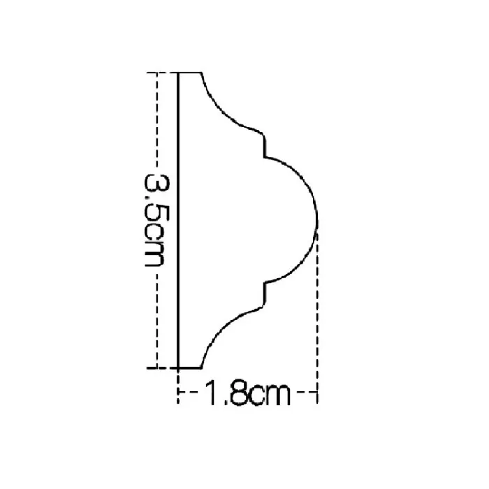 IDM88-W-L200 Molding duropolimer 35*17*2000mm (48 buc-1 cutie) - img 2