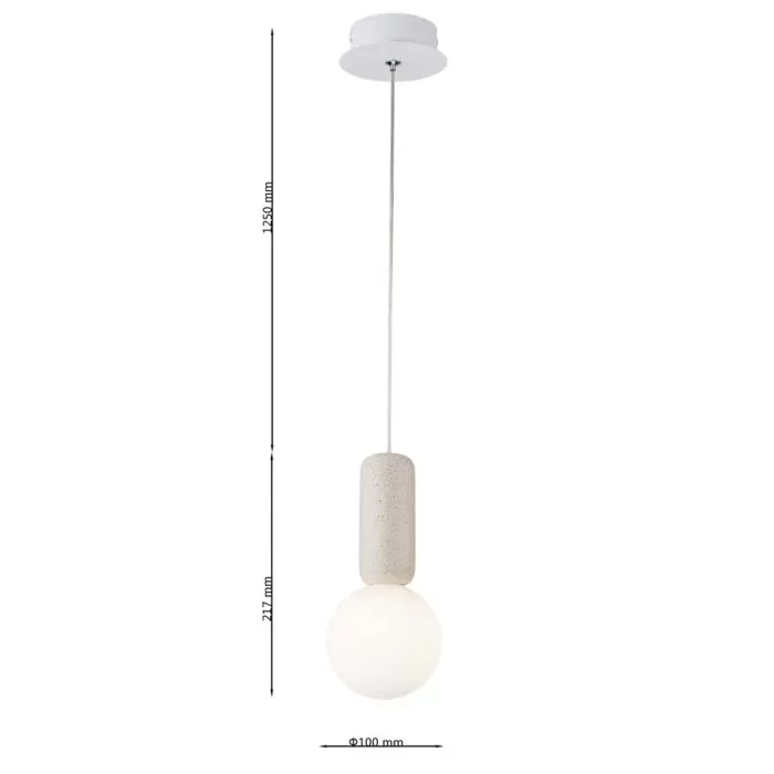 LP5170-1P Suspensie white CONCRETE Lampardi D100*120mm - img 3