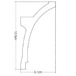 IDC89-W-L244 Cornisa duropolimer 100*50*2440mm (12 buc-1 cutie) - img 2