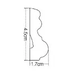 IDM61-W-L200 (M038) Molding duropolimer 45*17*2000mm (31 buc-1 cutie) - img 2