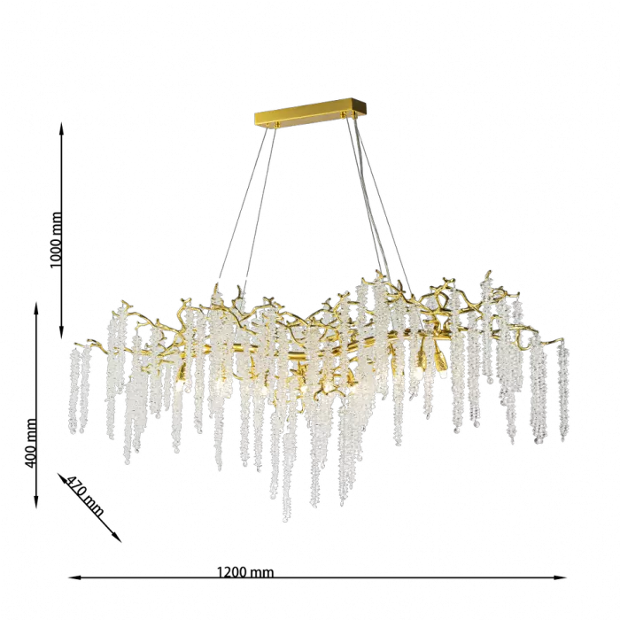 CLN1001-L120 Lustra Grapedrop Cellini gold - img 3