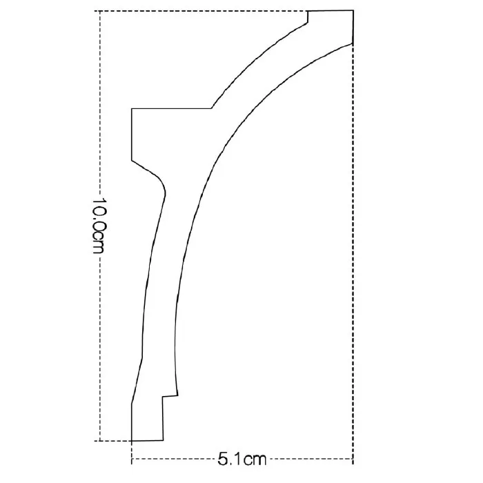 IDC89-W-L244 Cornisa duropolimer 100*50*2440mm (12 buc-1 cutie) - img 2