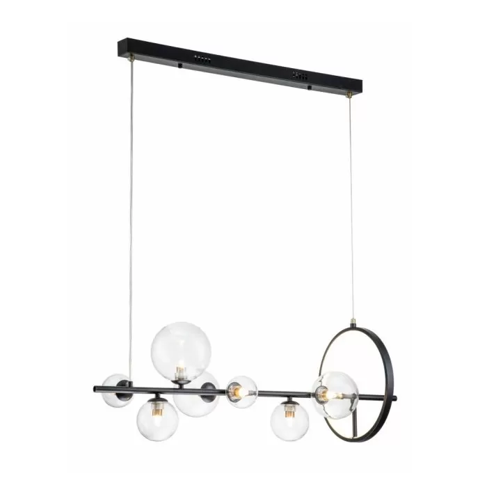 LP495-L90 Lustra Millas Black Lampardi 7x50w G9/H40-100cm D90cm - img 1