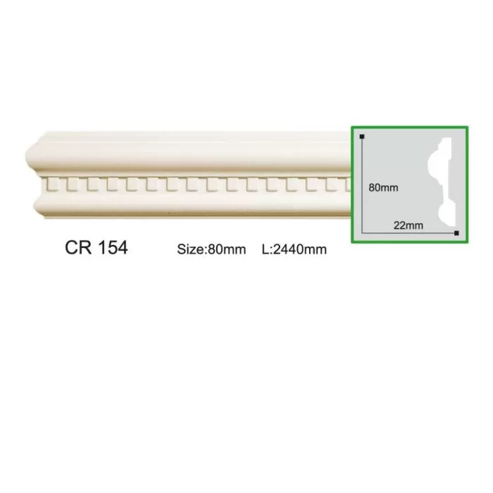 CR154-8 Molding ornament Gaudi Decor 22x80x2440 - img 1