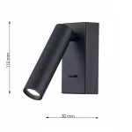 LP5291-1W Aplica Flo BK Lampardi  3W 4000K D30*110MM - img 3