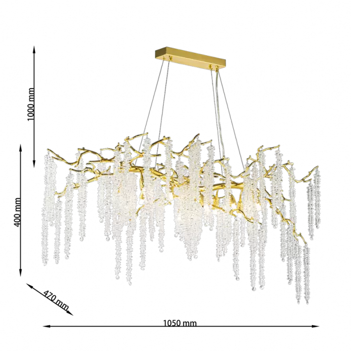 CLN1001-L100 Lustra Grapedrop Cellini gold - img 3