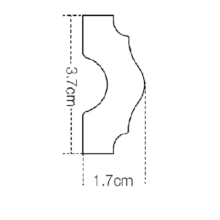 IDM07-W-L200 Molding duropolimer 37*17 *2000mm (56 buc-1 cutie) - img 2
