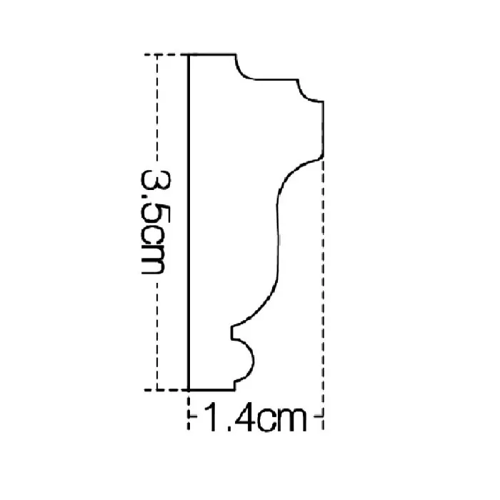 IDM52-W-L200 Molding duropolimer 35*14*2000mm (72 buc-1 cutie) - img 2