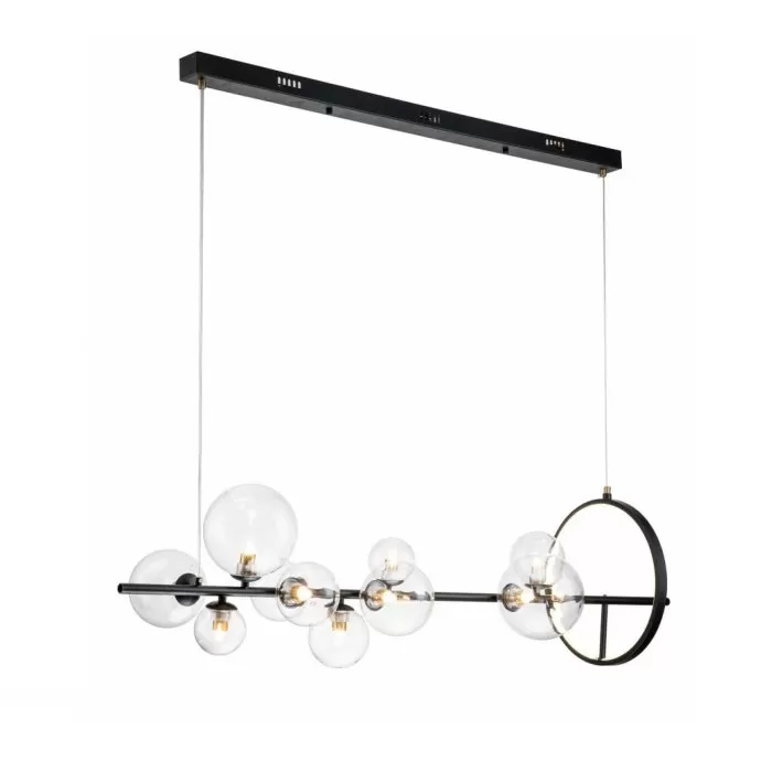 LP495-L120 Lustra Millas Black Lampardi 10x50w G9/H40-100cm D120cm - img 1