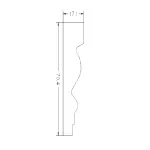 IDM73-W-L200 Molding duropolimer 70*17*2000mm (30 buc-1 cutie) - img 2