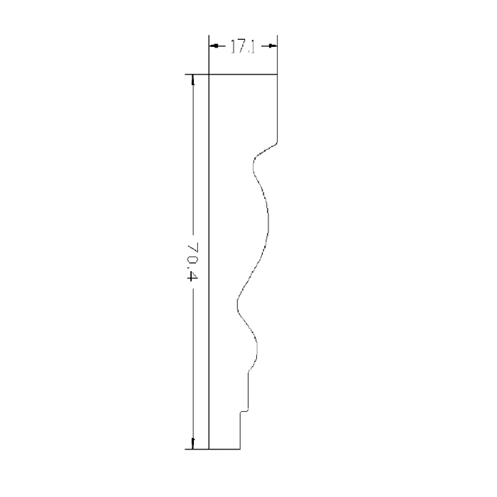 IDM73-W-L200 Molding duropolimer 70*17*2000mm (30 buc-1 cutie) - img 2