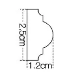 IDM36-W-L200 Molding duropolimer 25*12*2000mm (63 buc-1 cutie) - img 2