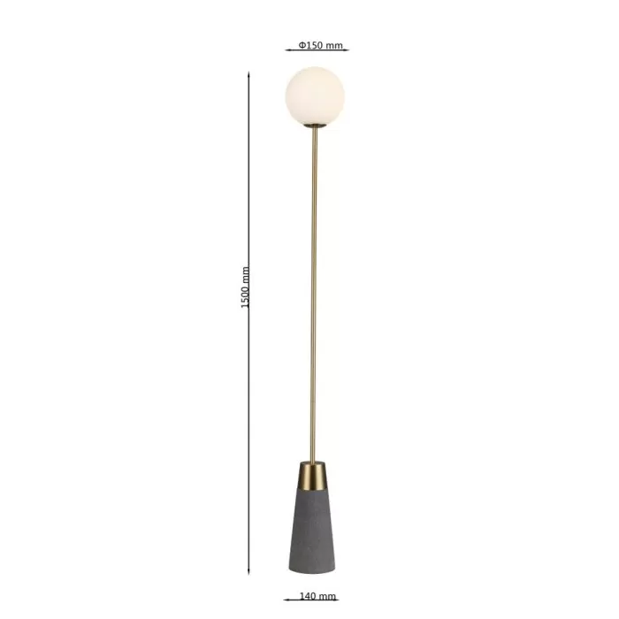 LP5172-1F Lampadar black CONCRETE Lampardi D200*1500 - img 3
