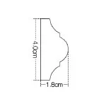 IDM18-W-L200 (M215)(M002) Molding duropolimer 40*19*2000mm (42 buc-1 cutie) - img 2