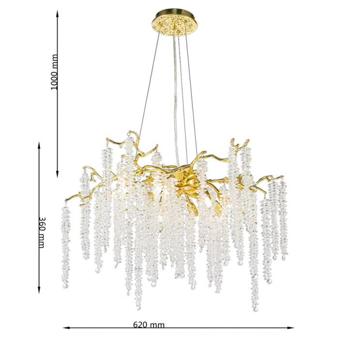CLN1001-D62 Lustra Grapedrop Cellini gold - img 3