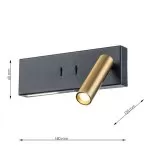 LP5295-W Aplica Flo BK Lampardi  3W 4000K 180* 60 *  120MM - img 4