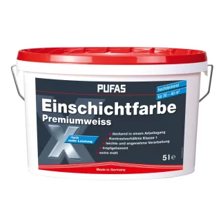Vopsea Art. 10702 Einschichtfarbe Premiumweiss 5L, extra-alba