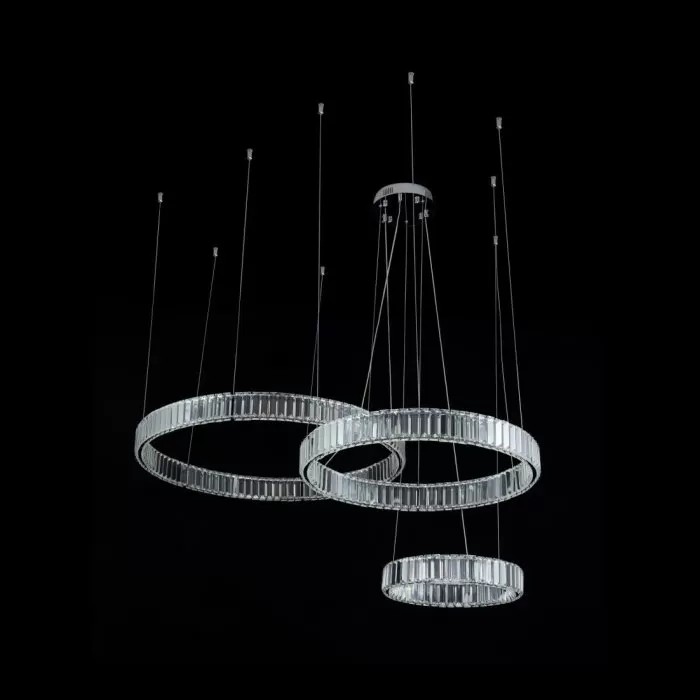 CLN243-3 Lustra Crysto Cellini 100w LED/H60-120ccm D40+60+80cm - img 4