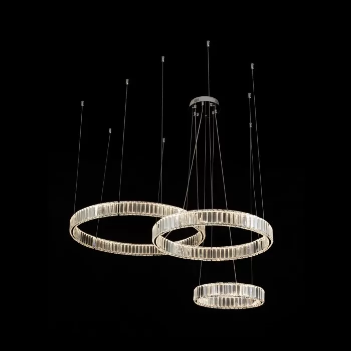CLN243-3 Lustra Crysto Cellini 100w LED/H60-120ccm D40+60+80cm - img 2