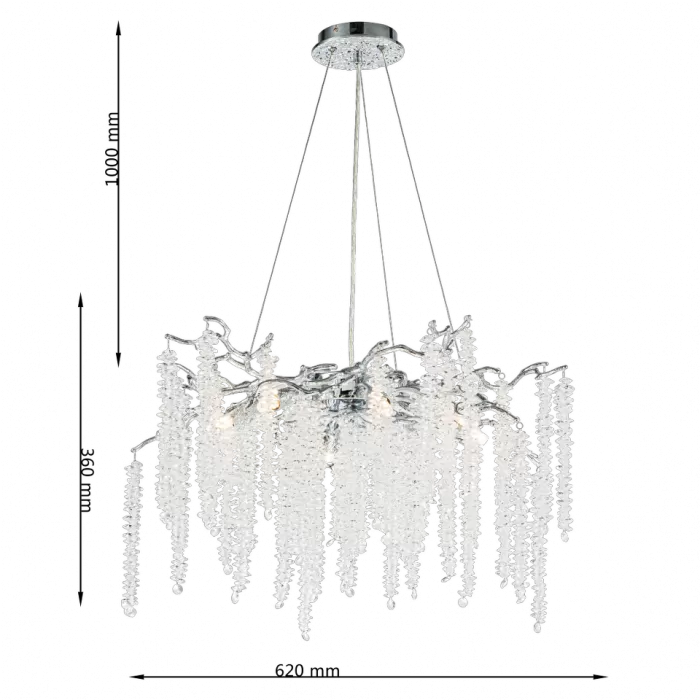 CLN1002-D62 Lustra Grapedrop Cellini chrome - img 3