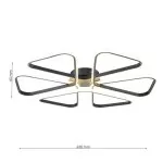 FL6016-C Lustra Loop BK Flitz 120.6W D630x65 - img 3