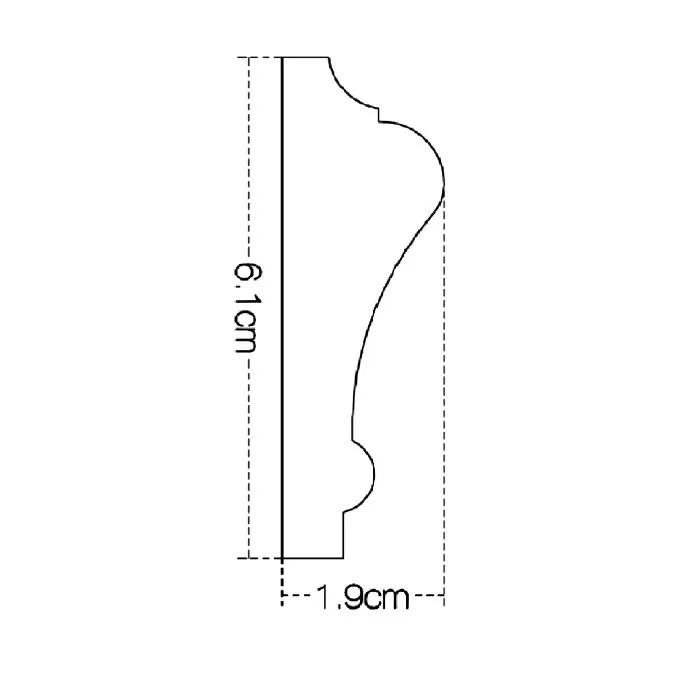 IDM72-W-L200 Molding duropolimer 61*19*2000mm (34 buc-1 cutie) - img 2