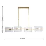 CLN1008-L100 Lustra California Cellini 4xE14 L103cm - img 3