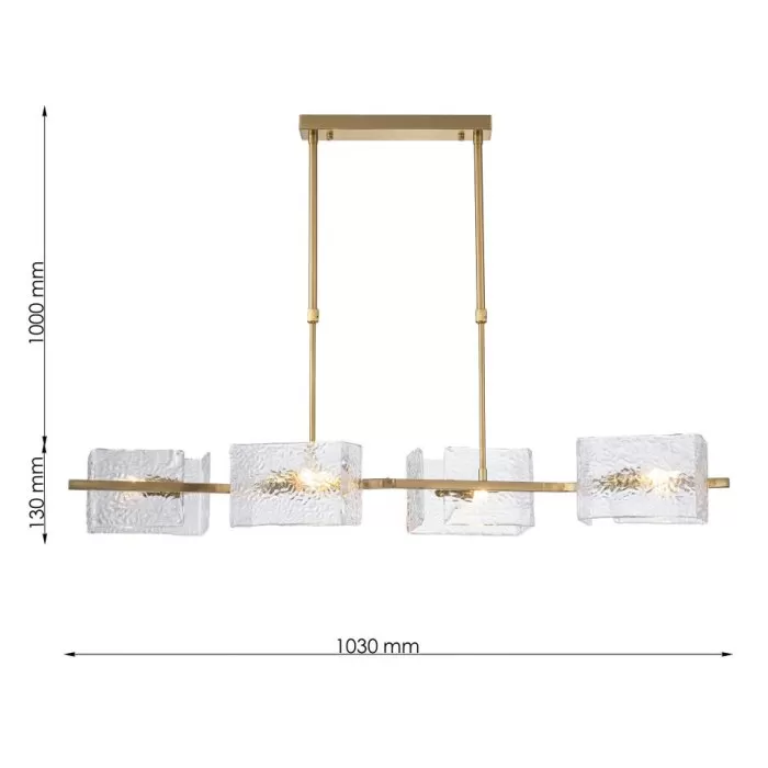 CLN1008-L100 Lustra California Cellini 4xE14 L103cm - img 3
