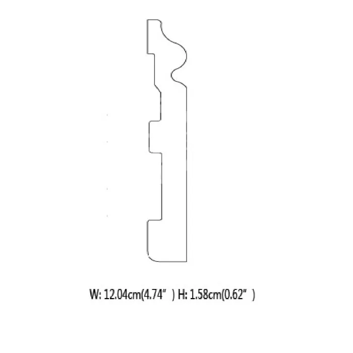 IDP410-W-L244 (P004) Plinta duropolimer 120*16*2440mm (14 buc-1 cutie) - img 4